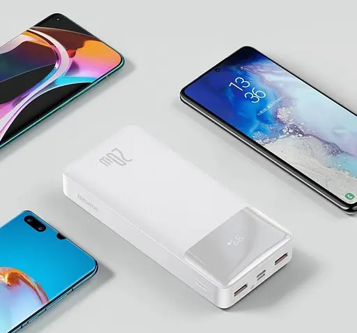 Зарядний акумулятор Baseus Bipow Digital Display 20000mAh Overseas Edition 20W PPBD050302 (Білий) - фото 9