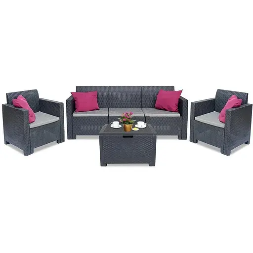 Набор садовой мебели Bica Nebraska 3 графит - фото 2