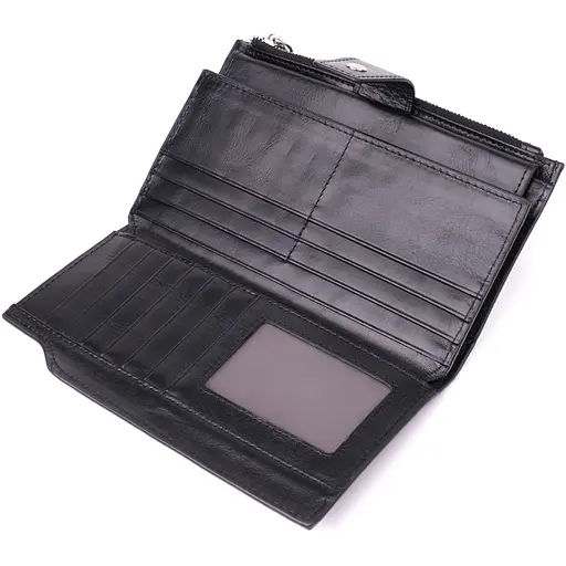 Вертикальный стильный кошелек из гладкой натуральной кожи Vintage 10.5х19.5х2 см acs0029596 - фото 6