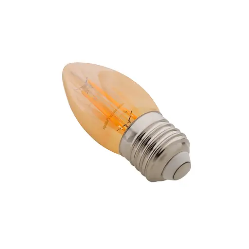 Лампа Brille LED E27, 6W WW C35 COG матове золото 220 В - фото 4
