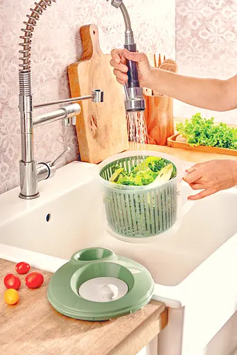 Контейнер для мытья и сушки салата Snips, зеленый, 3л - фото 7