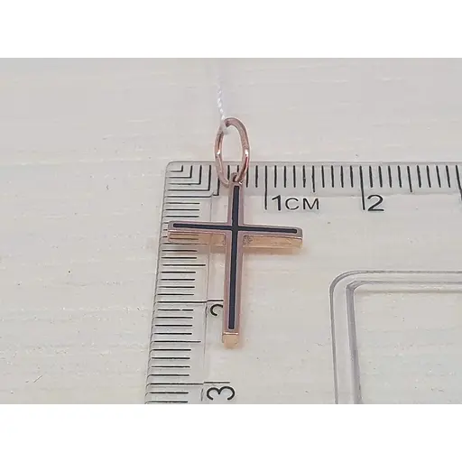 Золотий хрестик Харківська ювелірна фабрика з емаллю. 11589-СЕЧЕР - фото 4