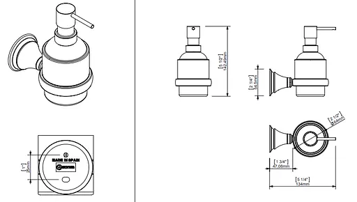 Дозатор для рідкого мила Sonia Genoa 107599, Хром - фото 3