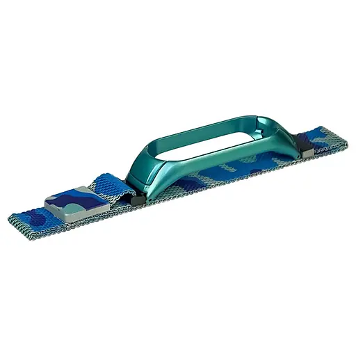 Ремешок Миланская петля для Xiaomi Mi Band 3/4 сине-камуфляжный - фото 2