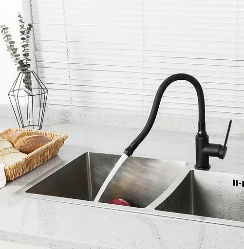 Смеситель для кухни Frap черный F4067-6 Черный матовый - фото 2