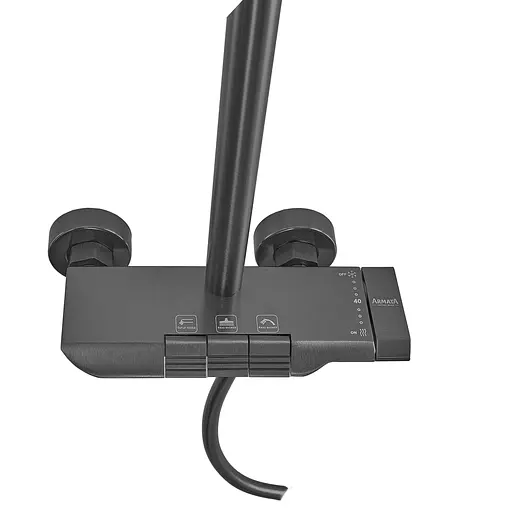 Душева система Armata BCF-009-J graphite з кнопковим перемикачем 3 режими CH6507, Графіт - фото 5