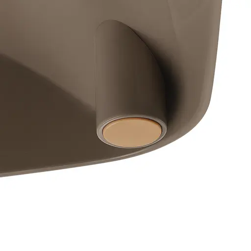 Миска для корма пластиковая 19,4x19,4x4,7h, 0,6 л, коричневый - фото 2