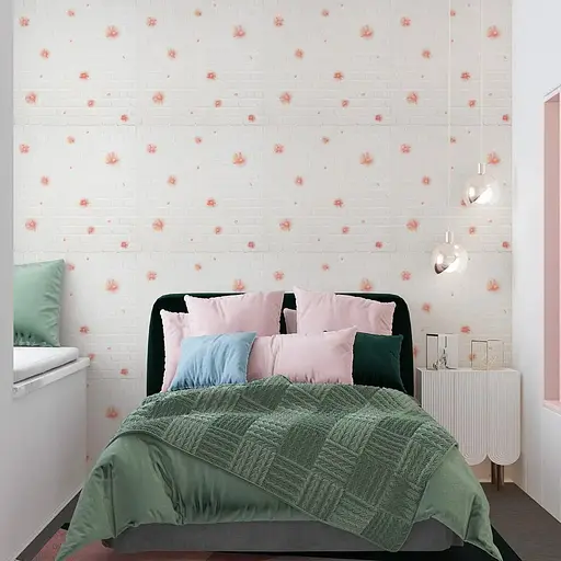 Панель стінова 3D Wall Sticker 700х700х4 мм Рожеві квіти SW-00001978 - фото 5