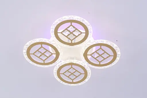 Люстра светодиодная VALESO V K39928-4 1 WT gold с пультом - фото 4