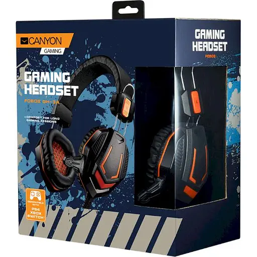 Ігрова гарнітура Canyon CND-SGHS3A Black-Orange (CND-SGHS3A) - фото 3