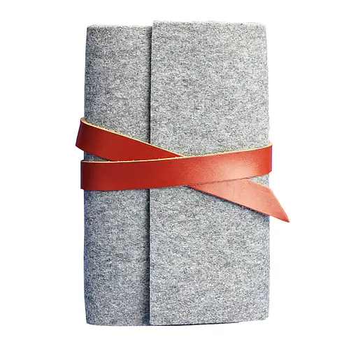 Фетровий блокнот (Софт-бук) 1.0 Фетр з шкіряними коричневими вставками - фото 6