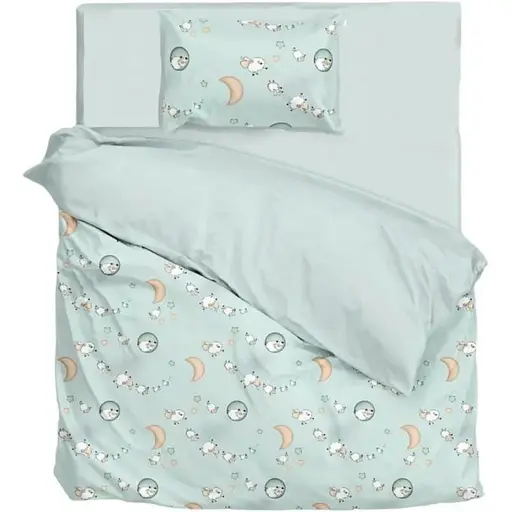 Комплект дитячої постільної білизни OldBro Happy sheep, односпальне 105x140 см, бязь Arabeska - фото 1