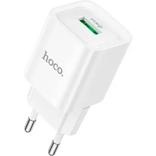 Сетевое зарядное устройство Hoco C145A Charm single port QC3.0 charger(EU) Белый - фото 1