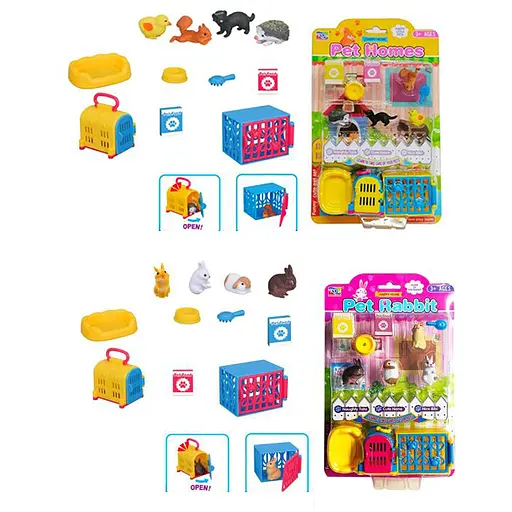 Игровой набор Животные с переносками и аксессуарами, KDL99-15-16 (в ассортименте) - фото 3