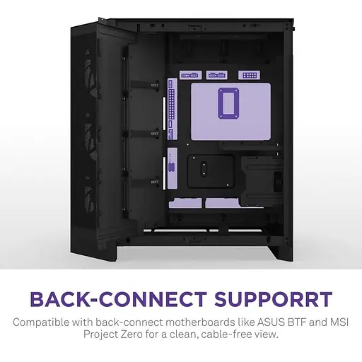 Корпус NZXT H9 Flow RGB+ Tempered Glass без БЖ Black (CM-H92FB-P1) - фото 9