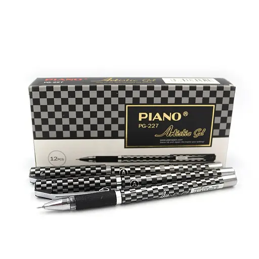 Ручка гелевая Piano Artistic Col, черная, 12 шт., 227-PGBK