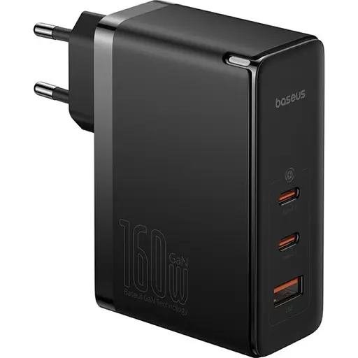 Мережевий зарядний пристрій Baseus GaN5 Pro Fast Charger 160W + Cable USB-C to USB-C Black (P10110825113-00) [136665] - фото 2