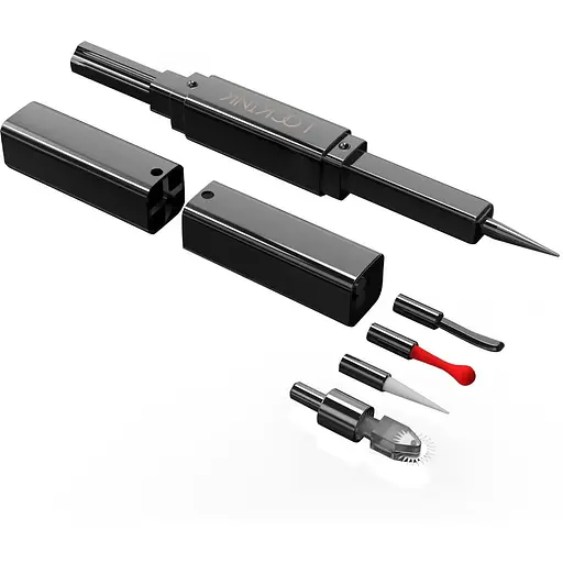 Ексклюзивний тиклер Lockink 5-head Flirting Tickler - Grey з п'ятьма насадками - фото 5