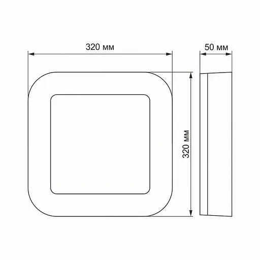 LED светильник ART IP65 квадратный VIDEX 30W 5000K Black - фото 11