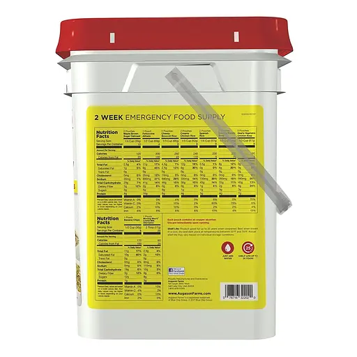 Аварійний раціон харчування на 2 тижні з великим терміном придатності 25 років Augason farms, 140 порцій (101073) - фото 2
