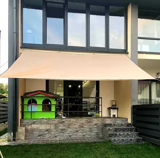 Тент навіс затіняючий водонепроникний прямокутний 3х4м Оксфорд (Бежевий) - фото 2