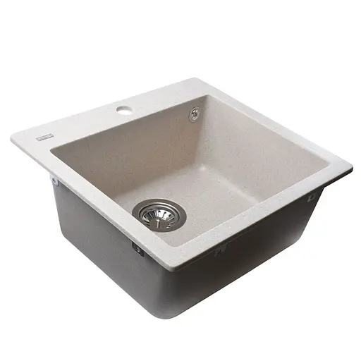 Гранитная мойка Globus Lux Aosta песчаный 490x455мм А0004, Sand - фото 3