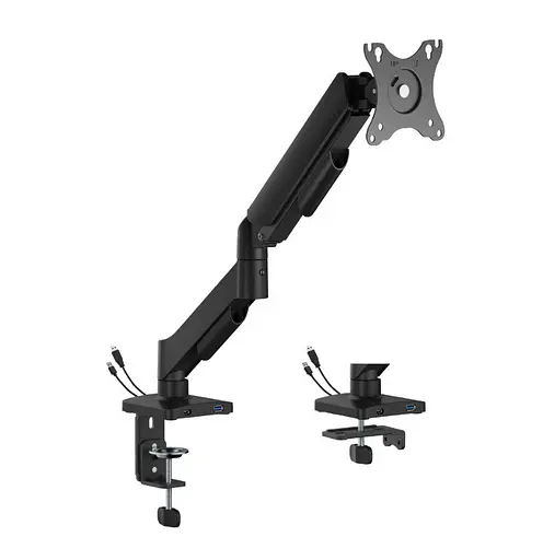 Кронштейн настольный для монитора Gembird MADA1U01 USB 17-32 дюйма Black - фото 1