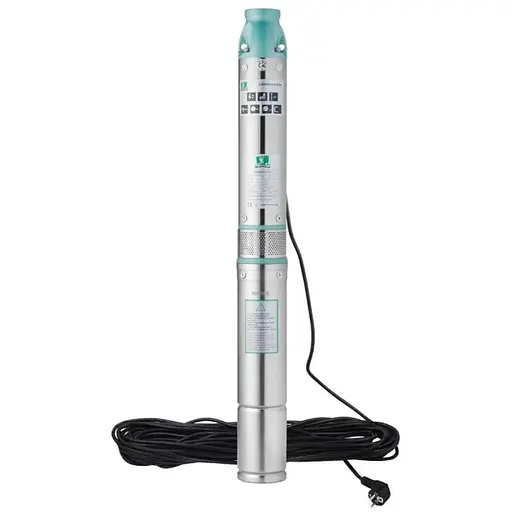 Насос глубинный центробежный многоступенчатый Pumpman 3,5SEM2-8-0,37 кВт Hmax 42 м Qmax 3,5 куб.м 370 Вт (CV033197) - фото 1