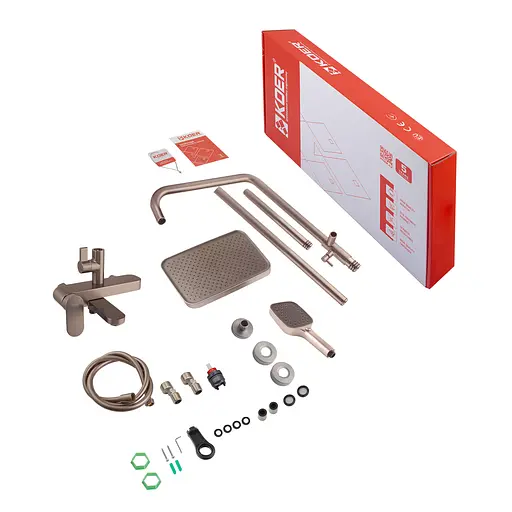 Душова система Koer KB-56030-07 3 функції KR5429, Графіт - фото 8