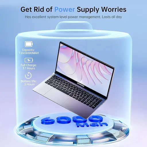 Ноутбук ACEMAGIC AX17 Alder Lake-N97, Windows 11 Pro, 16GB DDR4 512GB, UHD - фото 6