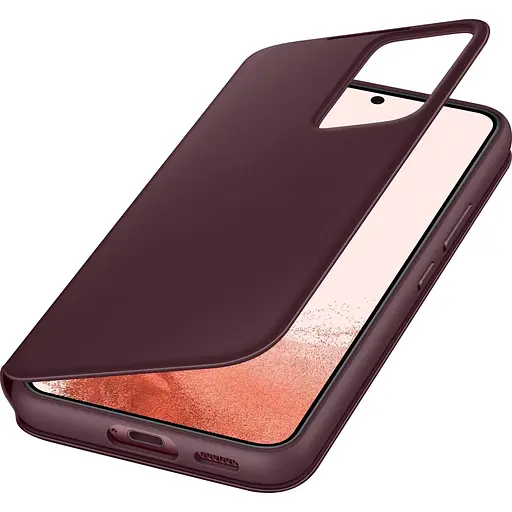 Оригинальный чехол-книжка Samsung Smart Clear View Cover для Galaxy S22 Plus (6.6") Burgundy EF-ZS906CEEGRU - фото 6