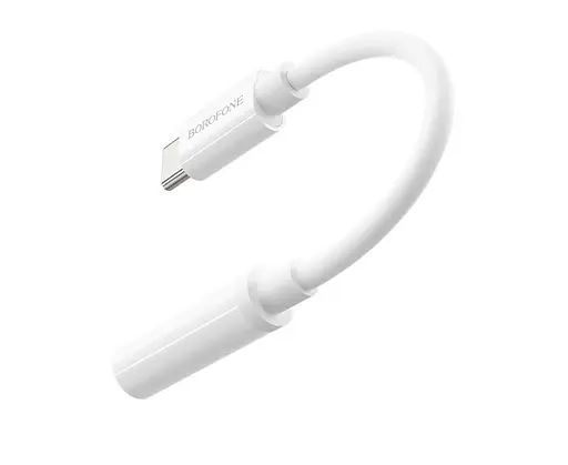 Адаптер переходник Borofone BV13 AUX 3.5 мм Type-C конвертер 11 см - фото 2