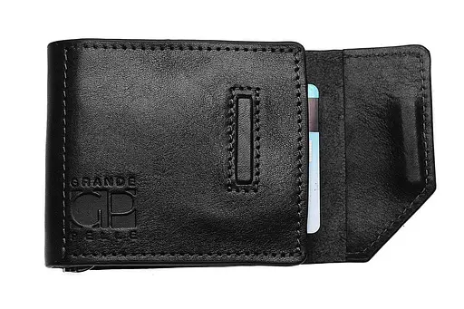 Зажим для денег глянец, черный Grande Pelle acs0032189 - фото 3