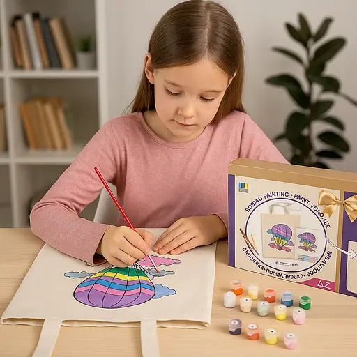 Набір екосумка-розмальовка „Політ над хмарами“ бавовна 220 г/м2 38х42см ROSA Talent [CD]