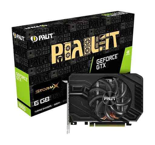 Видеокарта GeForce GTX 1660 6GB Palit StormX (NE51660018J9-165F) Б/У - фото 1