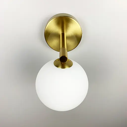 Бра Sphere Lampardi у латунному корпусі з білим плафоном Line F WB 13/1 - фото 2