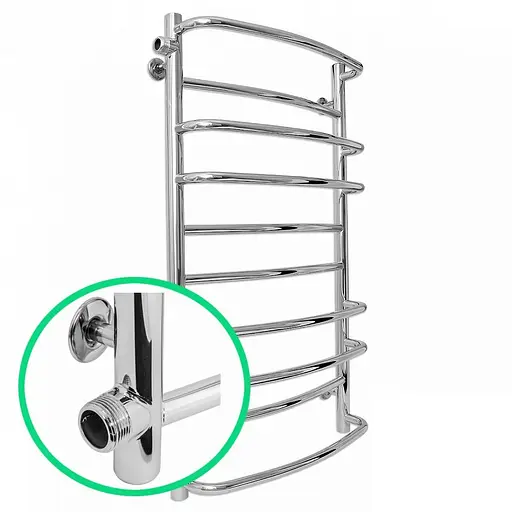 Полотенцесушитель Laris Евромикс П10 500x900 боковое подключение 71207370, Хром - фото 1