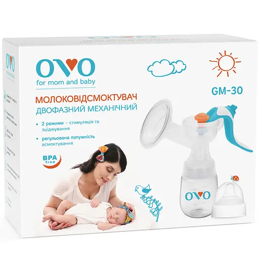 Двухфазный механический молокоотсос OVO GM-30 - фото 8