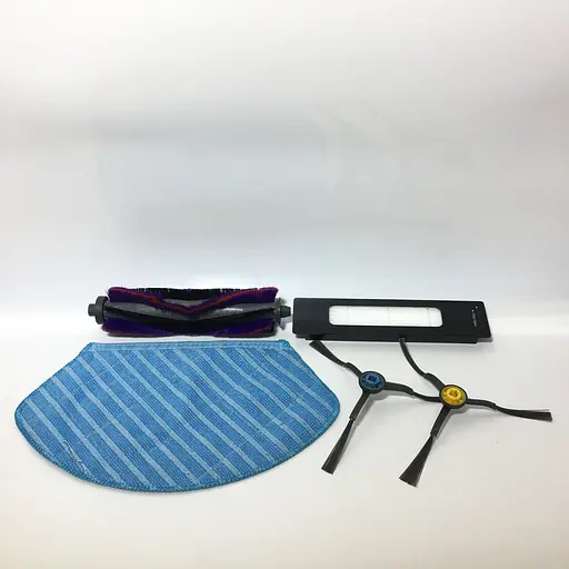 Основная щетка, 2 боковые щетки, фильтр, тряпка из микрофибры на робот-пылесос моющий Samsung VR3MB77312K/UK - фото 6