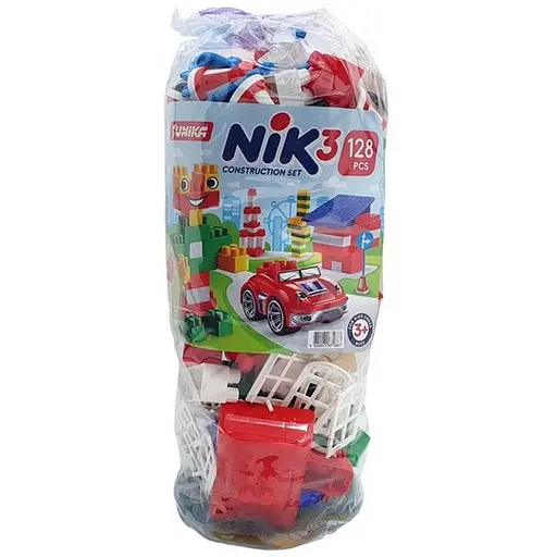 Детский конструктор с большими деталями NIK-3 Юніка 71887 128 деталей - фото 1