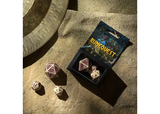 Набор кубиков RuneQuest Beige & burgundy Expansion , 3 шт. (SRQE87) - фото 5