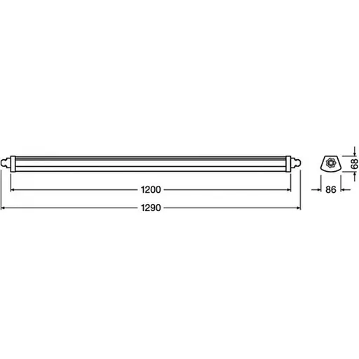 Светильник линейный Ledvance Damp Proof Compact 1200 мм белый (4058075210042) - фото 3