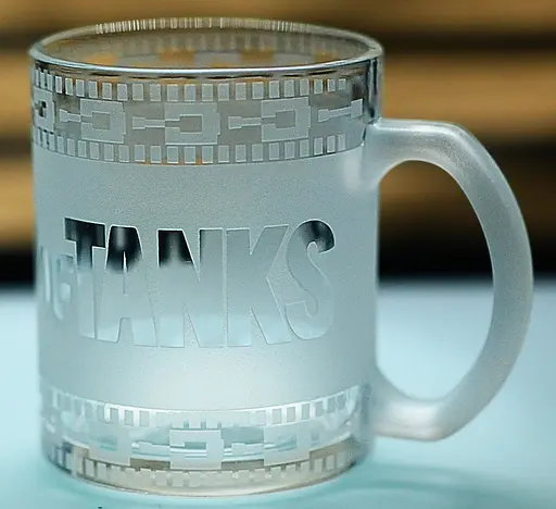 Скляна чашка для чаю  320 мл з гравіюванням Ворлд оф Танкс World of Tanks подарунок для танкіста WOT - фото 3