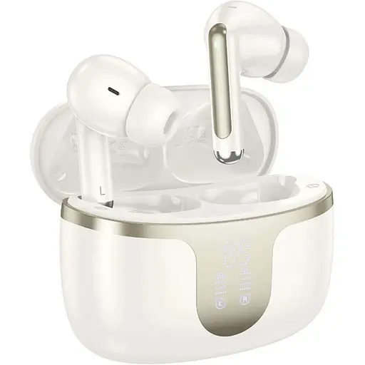 Беспроводные TWS наушники Hoco EQ10, вакуумные, BT5.3, 40mAh, 300mAh, 7h, milky white