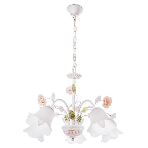Люстра підвісна Brille флористика E27 60W WH (BKL-521S/5) - фото 6
