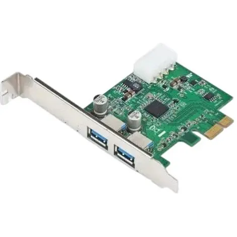 Плата расширения Gembird PCI-E x1 2xUSB 3.0 чип NECD720200F1 питание Molex UPC-30-2P - фото 1