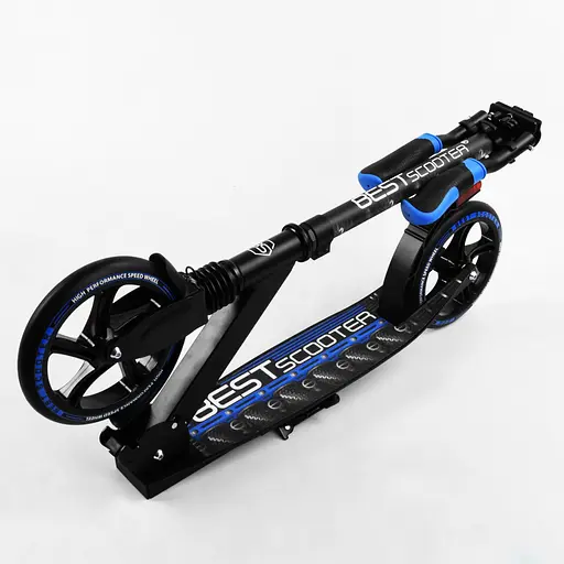 Самокат Best Scooter 57х14х80-98.5 см Чорно-синій 000231605 - фото 6
