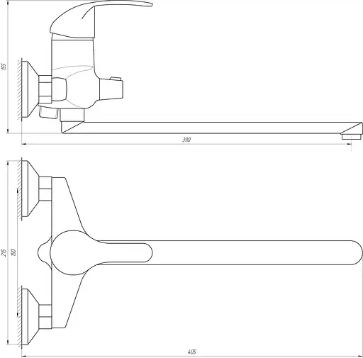 Смеситель для ванны Domino Accent DAC-208 Хром - фото 4