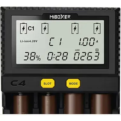 Зарядное устройство для аккумуляторов MiBoxer C4 (new V4) на 4 порта - фото 2