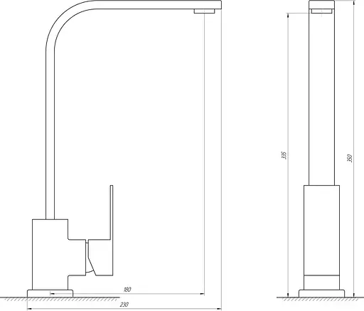 Смеситель для кухни Adamant SA-02 чёрный металлик, Черный - фото 6